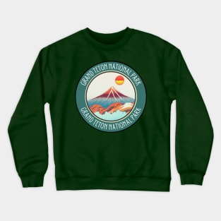 Minimalist Grand Teton National Park in Japanese Vibes Crewneck Sweatshirt